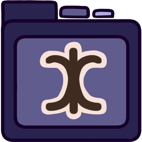 a purple file folder with the bpd symbol on it.